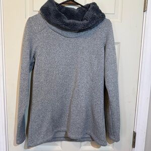 Columbia Gray Sherpa Cowl Neck Fleece Pullover Size Medium